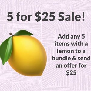 🍋 5 for $25 SALE 🍋 Lots of new items!
